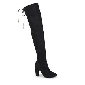 Women’s black over the knee heeled boots
